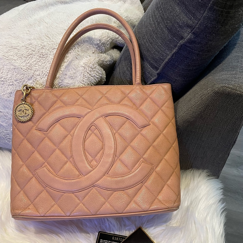 Chanel Medallion blush pink tote